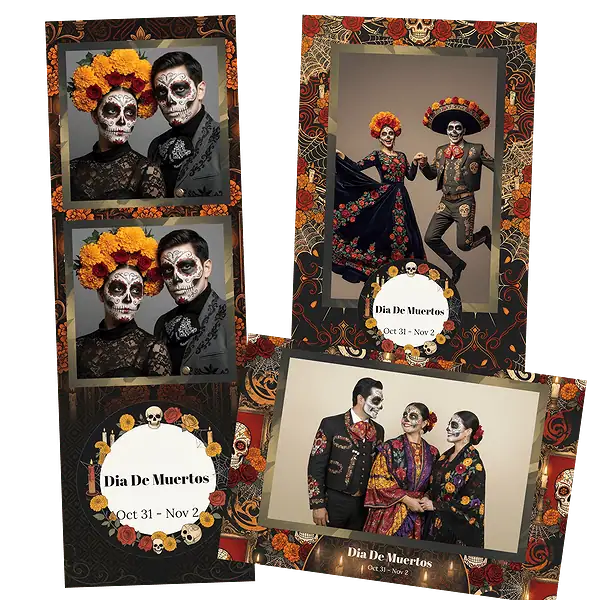 Design photobooth Dia De Los Muertos Celebration pour Vivabox et Miroir