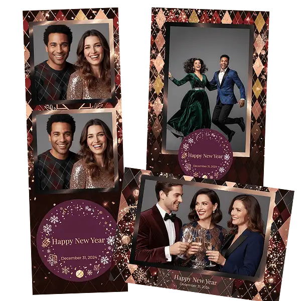 Design photobooth Glamorous Argyle Night pour Vivabox et Miroir