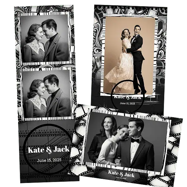 Design photobooth Classic Cinema Film Strip pour Vivabox et Miroir