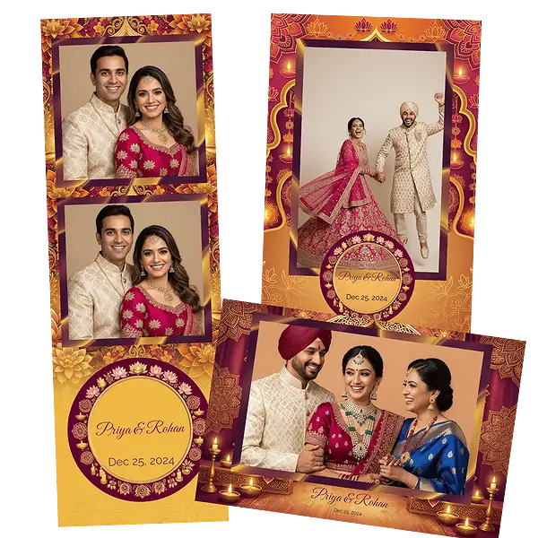 Design photobooth Vibrant Lotus Wedding pour Vivabox et Miroir