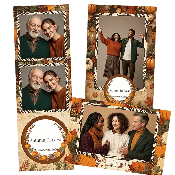 Design photobooth Rustic Autumn Harvest 2 pour Vivabox et Miroir
