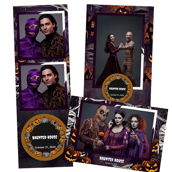 Design photobooth Spooky Haunted House Halloween pour Vivabox et Miroir