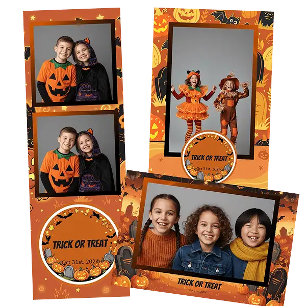 Design photobooth Playful Trick Or Treat Graveyard pour Vivabox et Miroir