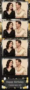 Anniversaire chic noir et or - Vivabox 2