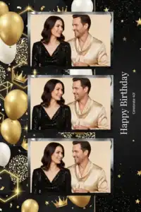 Anniversaire chic noir et or - Vivabox 5