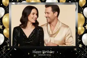 Anniversaire chic noir et or - Vivabox 3