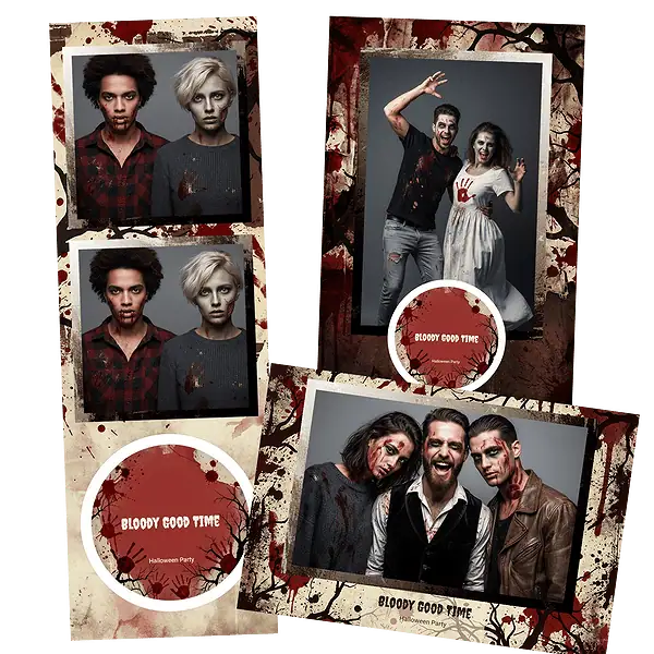 Design photobooth Bloody Horror Halloween pour Vivabox et Miroir