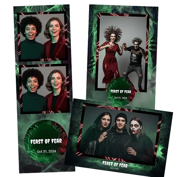 Design photobooth Feast Of Fear Halloween pour Vivabox et Miroir