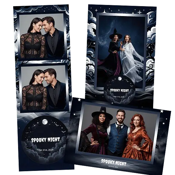 Design photobooth Spooky Moonlight Night pour Vivabox et Miroir