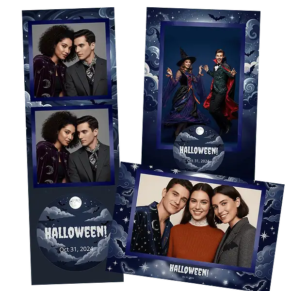 Design photobooth Moonlit Halloween Night pour Vivabox et Miroir
