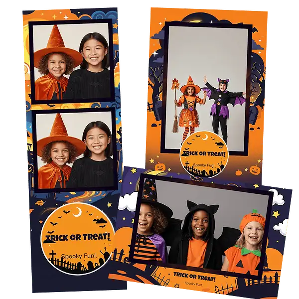 Design photobooth Spooky Night Trick Or Treat pour Vivabox et Miroir