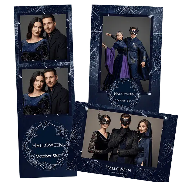 Design photobooth Midnight Spiderweb Halloween pour Vivabox et Miroir