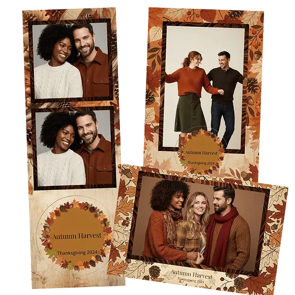 Design photobooth Rustic Autumn Harvest 3 pour Vivabox et Miroir