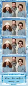 Variante bande 2x6, 4 photos et orientation paysage du design photobooth Frosty Winter Wonderland pour Vivabox