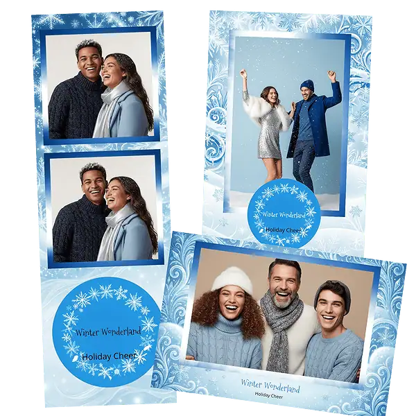 Design photobooth Frosty Winter Wonderland pour Vivabox et Miroir