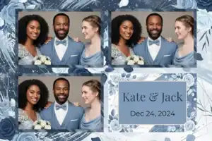Mariage hivernal bleu poudré et roses - Vivabox 4