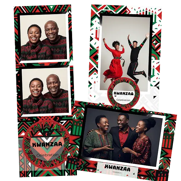 Design photobooth Geometric Kwanzaa Celebration pour Vivabox et Miroir