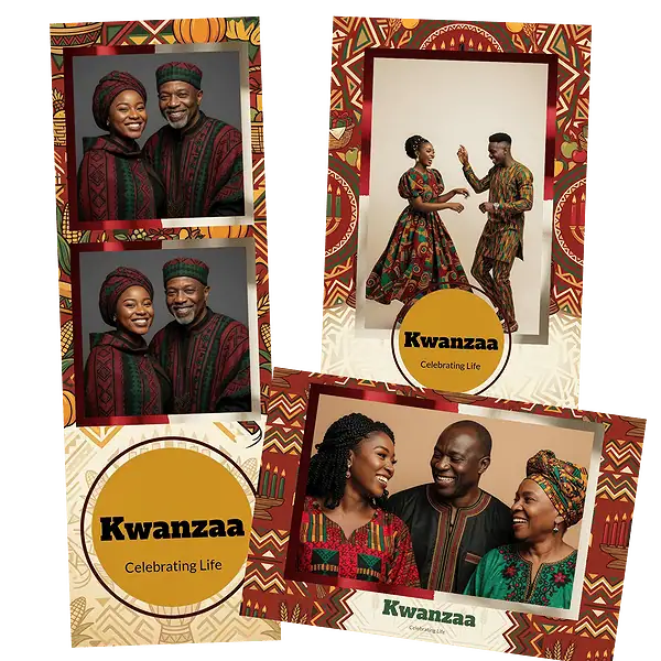 Design photobooth Traditional Kwanzaa Holiday pour Vivabox et Miroir