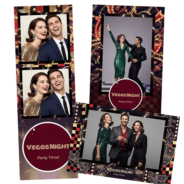 Design photobooth Glamorous Vegas Night pour Vivabox et Miroir