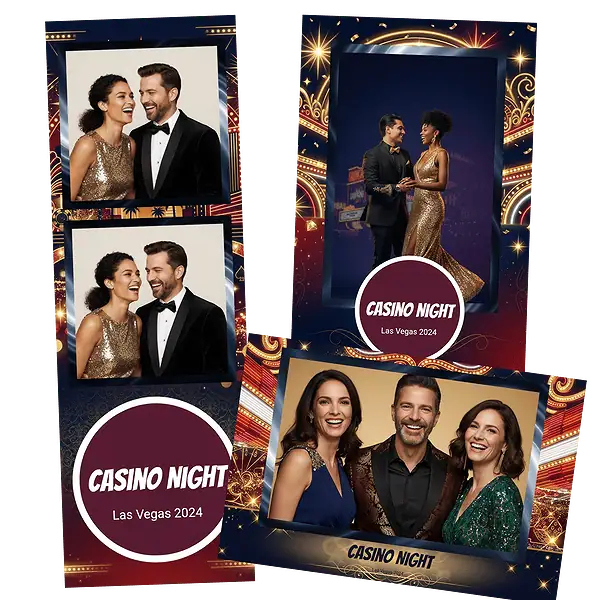 Design photobooth Glamorous Las Vegas Casino pour Vivabox et Miroir