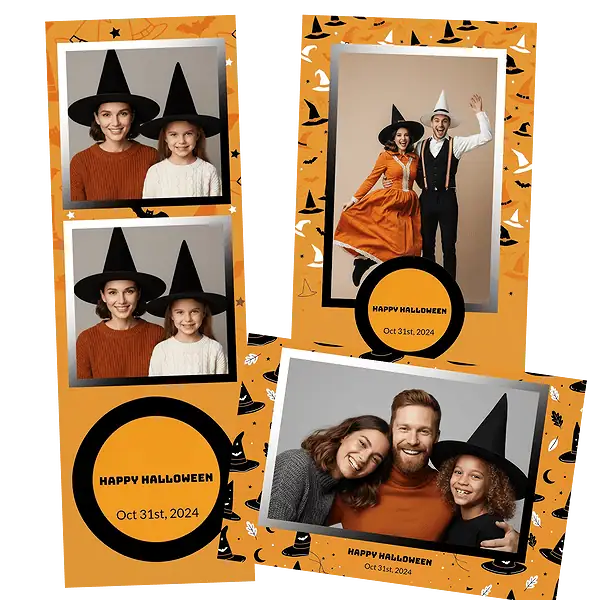 Design photobooth Minimal Spooky Witch Hat pour Vivabox et Miroir