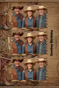 Anniversaire western en bois brun - Vivabox 5