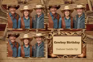 Anniversaire western en bois brun - Vivabox 4
