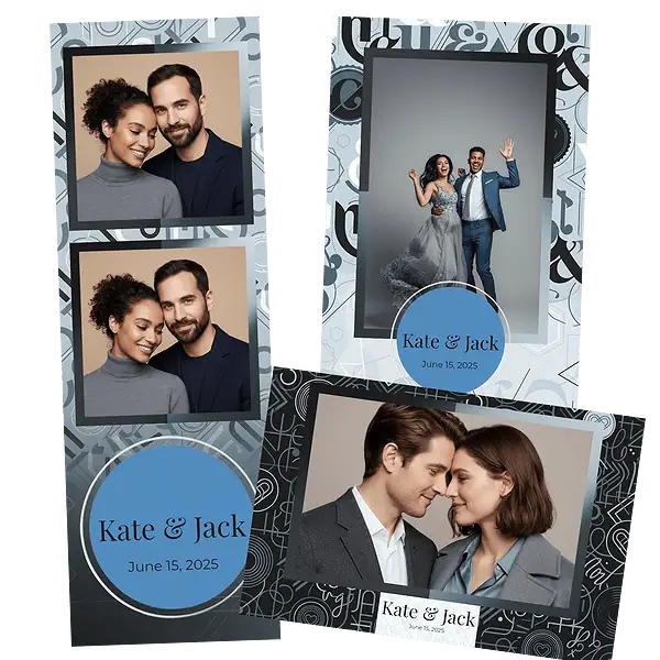 Design photobooth Modern Typographic Love pour Vivabox et Miroir