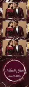 Mariage bordeaux marbre et or - Vivabox 1