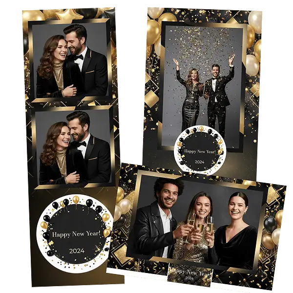 Design photobooth Glamorous Tufted Gold Nye pour Vivabox et Miroir