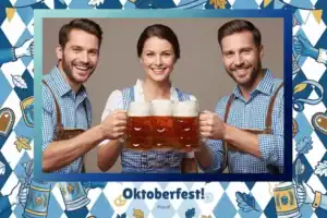Oktoberfest bavaroise à carreaux bleus - Vivabox 3