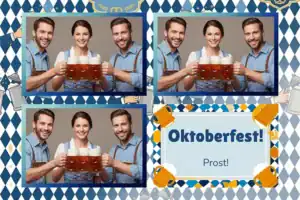 Oktoberfest bavaroise à carreaux bleus - Vivabox 4