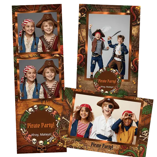 Design photobooth Pirate Adventure Treasure pour Vivabox et Miroir