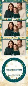 Variante bande 2x6, 3 photos et orientation paysage du design photobooth Golden Nativity Scene Christmas pour Vivabox