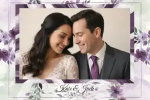 Mariage à la couronne florale violette - Vivabox 3