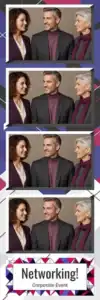 Variante bande 2x6, 4 photos et orientation paysage du design photobooth Modern Corporate Geometric pour Vivabox