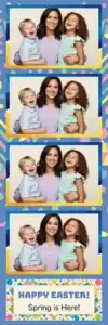 Variante bande 2x6, 4 photos et orientation paysage du design photobooth Playful Pastel Easter pour Vivabox