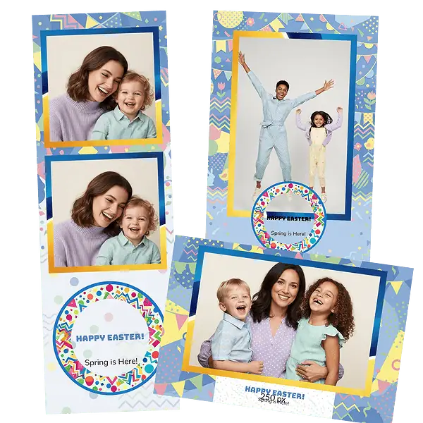 Design photobooth Playful Pastel Easter pour Vivabox et Miroir