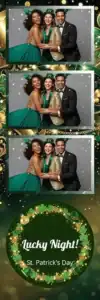 Variante bande 2x6, 3 photos et orientation paysage du design photobooth St Patricks Lucky Night pour Vivabox