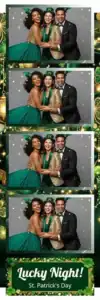 Variante bande 2x6, 4 photos et orientation paysage du design photobooth St Patricks Lucky Night pour Vivabox