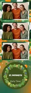 Variante bande 2x6, 3 photos et orientation paysage du design photobooth St Patricks Day Balloon Party pour Vivabox