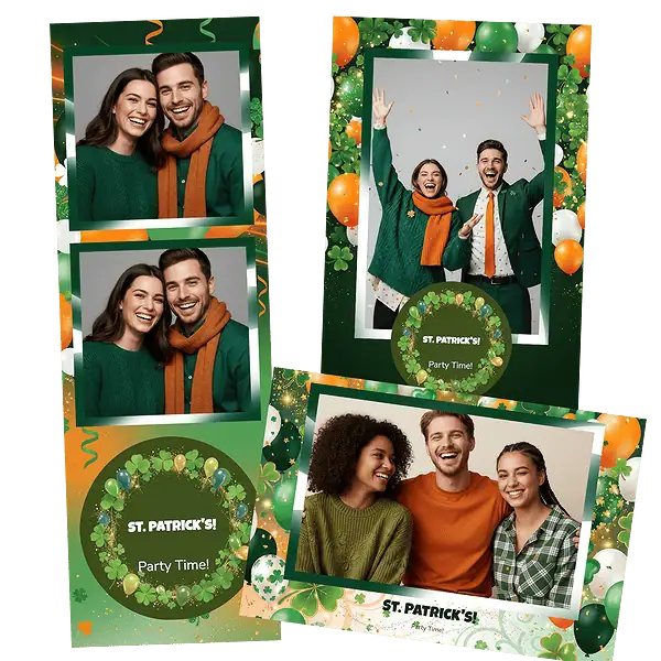 Design photobooth St Patricks Day Balloon Party pour Vivabox et Miroir