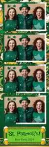 Variante bande 2x6, 4 photos et orientation paysage du design photobooth Green St Patricks Beer Party pour Vivabox