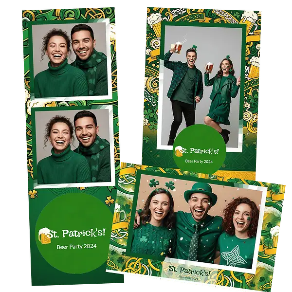 Design photobooth Green St Patricks Beer Party pour Vivabox et Miroir