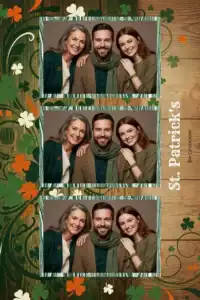 Variante format portrait 4x6, 3 photos et orientation paysage du design photobooth Rustic St Patricks Day Celebration pour Miroir Magique