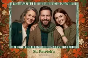 Variante format paysage 6x4, 1 photo et orientation paysage du design photobooth Rustic St Patricks Day Celebration pour Vivabox
