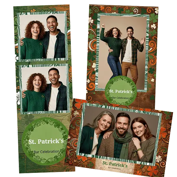 Design photobooth Rustic St Patricks Day Celebration pour Vivabox et Miroir