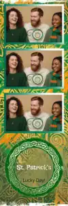 Variante bande 2x6, 3 photos et orientation paysage du design photobooth Celtic St Patricks Day pour Vivabox