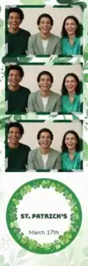 Variante bande 2x6, 3 photos et orientation paysage du design photobooth Watercolor Shamrock St Patricks Day pour Vivabox