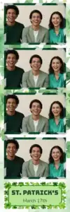 Variante bande 2x6, 4 photos et orientation paysage du design photobooth Watercolor Shamrock St Patricks Day pour Vivabox